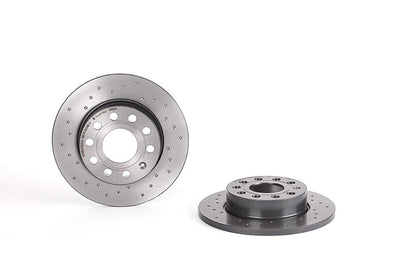 Brembo 2008 Audi A3/2010 VW Golf/05-10 Jetta Rear Premium Xtra Cross Drilled UV Coated Rotor