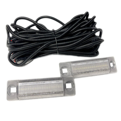 Dodge RAM 16-18 1500 / 19-23 1500 CLASSIC BODY 16-18 2500/3500 Ultra High Power Bed Rail / Cargo Area LED Light Kit w/ Complete Wiring Kit - 2-Piece Set in White LED with Clear Lens