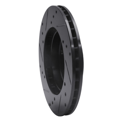 R1 98-02 Acura CL Front Right Drilled & Slotted Black Brake Rotor