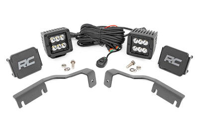 LED Light Ditch Mount 2in Black Pair Spot Nissan Frontier (2022)