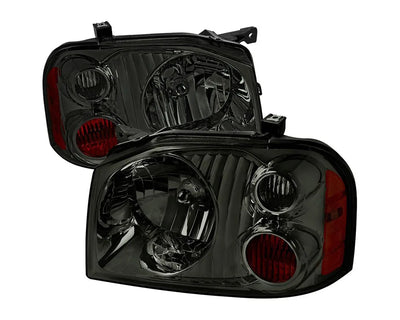NISSAN FRONTIER XE HEAD LAMP ASSY/CHROME HOUSING SMOKE LENS