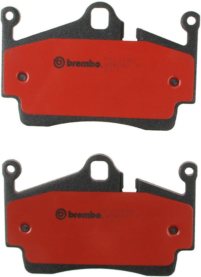 Brembo 17-19 Porsche 718 Boxster/718 Cayman/05-16 Boxster Rear Premium NAO Ceramic OE Equivalent Pad