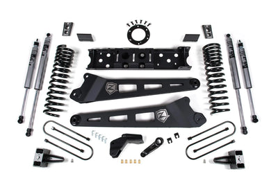 Zone Offroad 19-24 Ram 3500 6.5in Radius Arm Bracket - 5in Rear Block w/ Overload - Fox Shocks