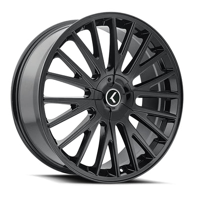 Kraze KR185 Double Down 22x8.5 / 5x100/114.3 BP / 38mm Offset / 73mm Hub Gloss Black Wheel