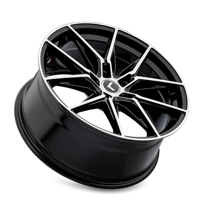 Kraze KR196 Evolve 20x9 / 5x112 BP / 35mm Offset / 66.56mm Hub Gloss Black Machined Wheel