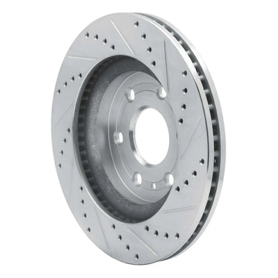 R1 07-17 Buick Acadia Front Left Drilled Black Brake Rotor
