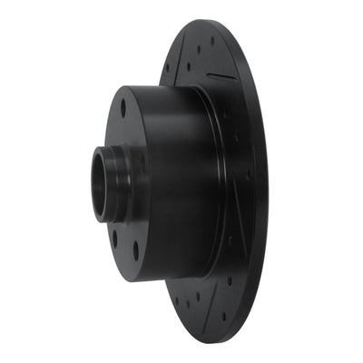 R1 96-08 Audi A4 (Mexico) Rear Left Drilled & Slotted Black Brake Rotor