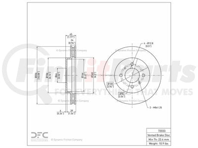 DFC silver auto part
