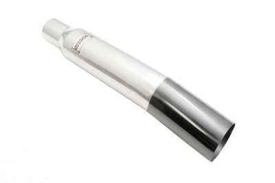 Megan Racing Universal Muffler Delete Single 3 to 4 Black Chrome Angled Tip
