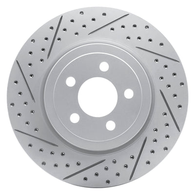 DFC 05-23 Chrysler 300 Front Left Drilled & Slotted Geoperformance Rotor