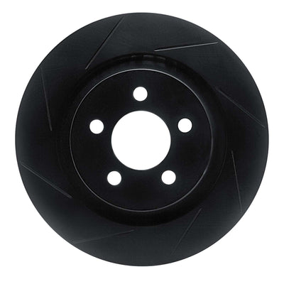R1 11-12 Jeep Liberty Front Left Slotted Black Brake Rotor