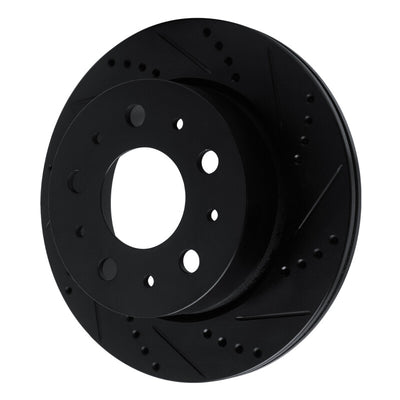 R1 14-21 Ram Promaster 2500 Rear Right Drilled & Slotted Black Brake Rotor