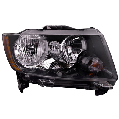 RH HEADLAMP ASSY COMPOSITE; STANDARD TYPE; CODE LMB; W/BLACK TRIM; COMPASS 1317