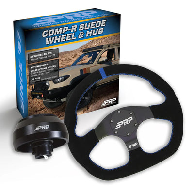 PRP Suede D-Shape Steering Wheel Kit Blue with Adapter Hub for Toyota Lexus Scion and Subaru KG251-05