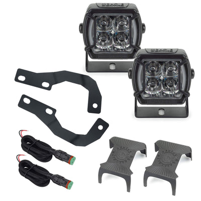 Oracle 10-23 Toyota 4Runner (5th Gen) A-Pillar Hood Mount Brackets w/ VEGA Series 4 Spotlights