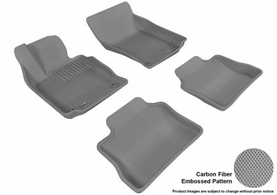 3D MAXpider 2010-2016 Porsche Panamera Kagu 1st & 2nd Row Floormats - Gray