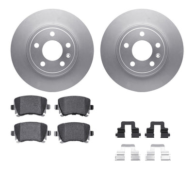 DFC 05-09 Audi A4 Rear Geospec Rotors with 5000 Advanced Brake Pads w/Hardware