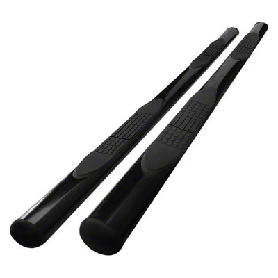 4 INCH OVAL BLACK SIDE STEP BARS -