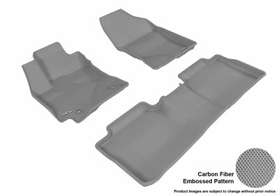 3D MAXpider 2014-2019 Toyota Corolla Kagu 1st & 2nd Row Floormats - Gray