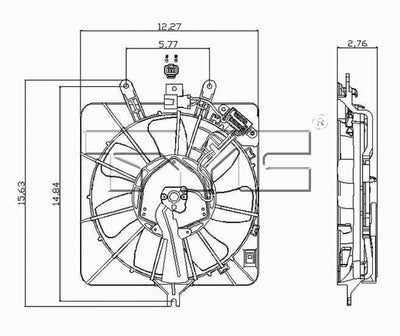 CONDENSER FAN/MOTOR ASSEMBLY BLADE/MOTOR/SHROUD HONDA FIT 20072008