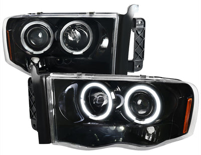 HALO PROJECTOR HEADLIGHTS-GLOSSY BL
