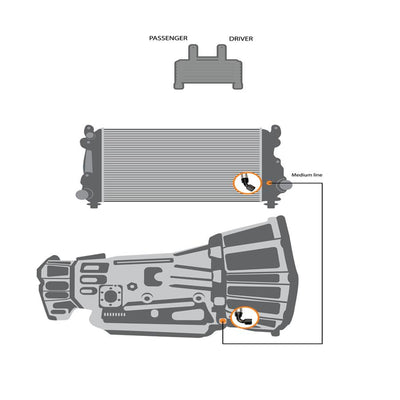 Fleece Performance 01-05 GM 2500/3500 Duramax Replacement Transmission Line (LB7/LMM) - Medium Line