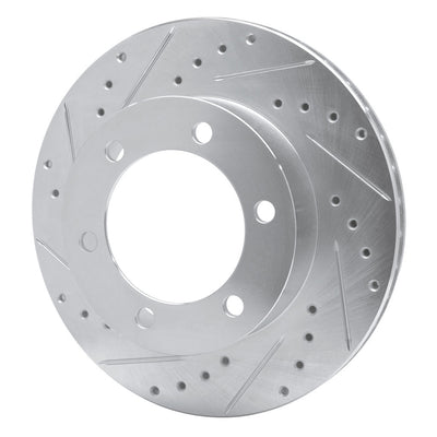 R1 95-04 Toyota 4Runner Front Left Drilled & Slotted Silver Brake Rotor
