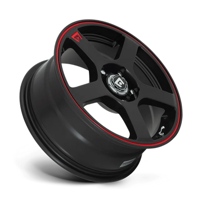 MR116 16X7 4X4.25/4.5 M-BLK RED-STR 40MM