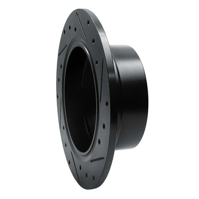 R1 18-25 Genesis G70 Rear Right Drilled & Slotted Black Brake Rotor