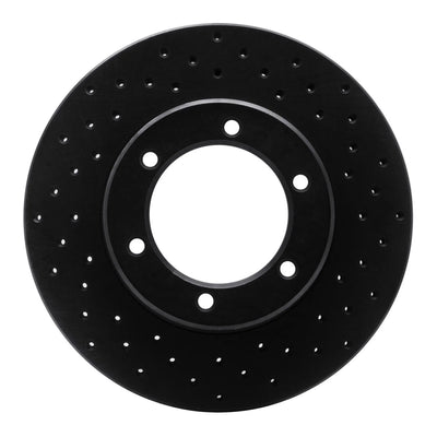 R1 91-98 Toyota 4Runner Front Right Drilled Black Brake Rotor