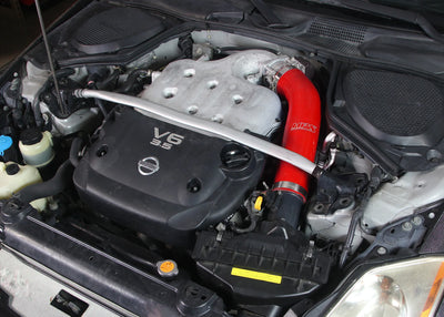 HPS Performance Red Reinforced Silicone Post MAF Air Intake Hose Kit for Nissan 03-06 350Z 3.5L V6