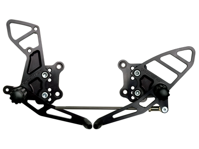 Vortex Racing 03-07 Suzuki SV1000 S,03-10 SV650 Adjustable Rearsets- Black