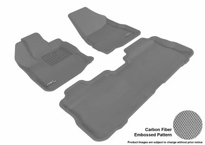 3D KAGU FLOOR MAT 2 ROW SET GRAY