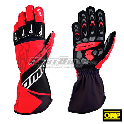OMP KS-2R GLOVES MY2022 RED/BLACK SIZE XXS