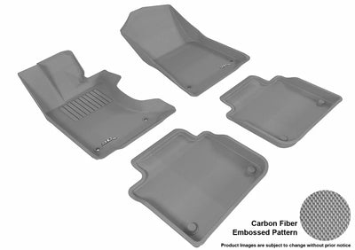 3D MAXpider 2013-2019 Lexus GS/GS Hybrid Kagu 1st & 2nd Row Floormats - Gray