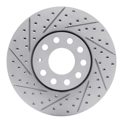 R1 92-08 Audi A6 Quattro Front Left Drilled & Slotted Geoperformance Rotor