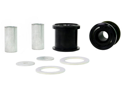 Control arm - lower inner rear bushing 2 Bushings 2 Tubes 4 Washers Install Guide Grease