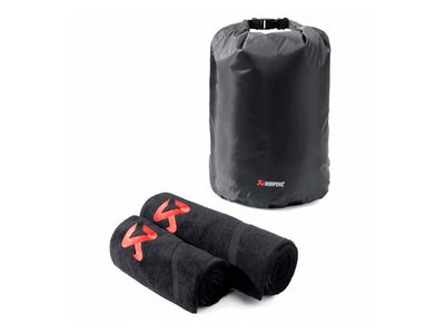 Akrapovic Towel Set - Black w/ Red Logo
