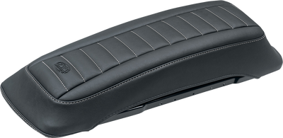 Mustang 97-13 HD FL Touring Saddlebag Tour-Pak Lid Covers (Pair) Deluxe - Black w/ Grey Stitching