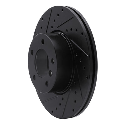 R1 07-21 BMW 430I xDrive Front Left Drilled & Slotted Black Brake Rotor