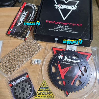 Vortex Racing V3 2.0 Chain and Sprocket Kit 3481-16,435K-43,G520RX3-114- Gold