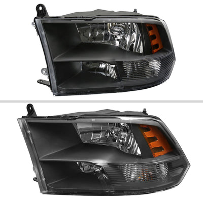 QUAD LAMP HEADLIGHTS BLACK