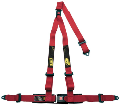 OMP 3 POINT HARNESS - STRADA 3 ECE 2208 RED