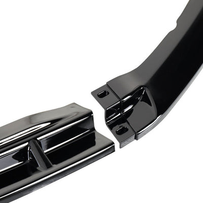 V6. GT. BOSS 302 ALL MODELS (DO NOT FIT SHELBY GT500) FRONT BUMPER LIP GLOSSY BLACK
