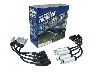 Moroso GM LS Ignition Wire Set - Ultra 40 - Unsleeved - Coil-On - 12in Wire - Black