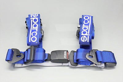 Sparco Belt 2 Inch Blue 4Pt Snap-In
