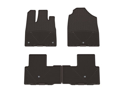 Cocoa Front and Rear All-Weather Floor Mats Honda Pilot 2023-2025
