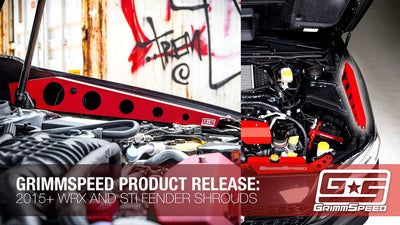 GrimmSpeed Fender Shrouds BLACK - 15 WRX STI