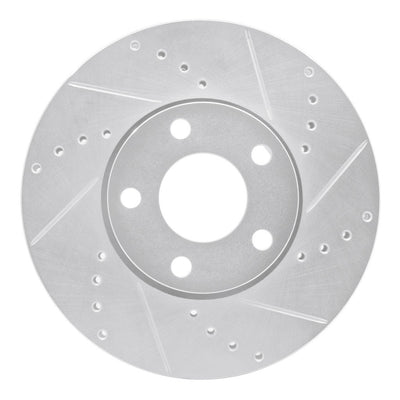 R1 92-08 Audi A6 Quattro Front Right Drilled & Slotted Silver Brake Rotor