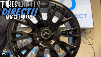 Kraze KR185 Double Down 20x8.5 / 5x108/114.3 BP / 38mm Offset / 73mm Hub Gloss Black Wheel